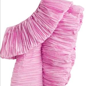Pink luxury H&M Designer Ruffle Dress